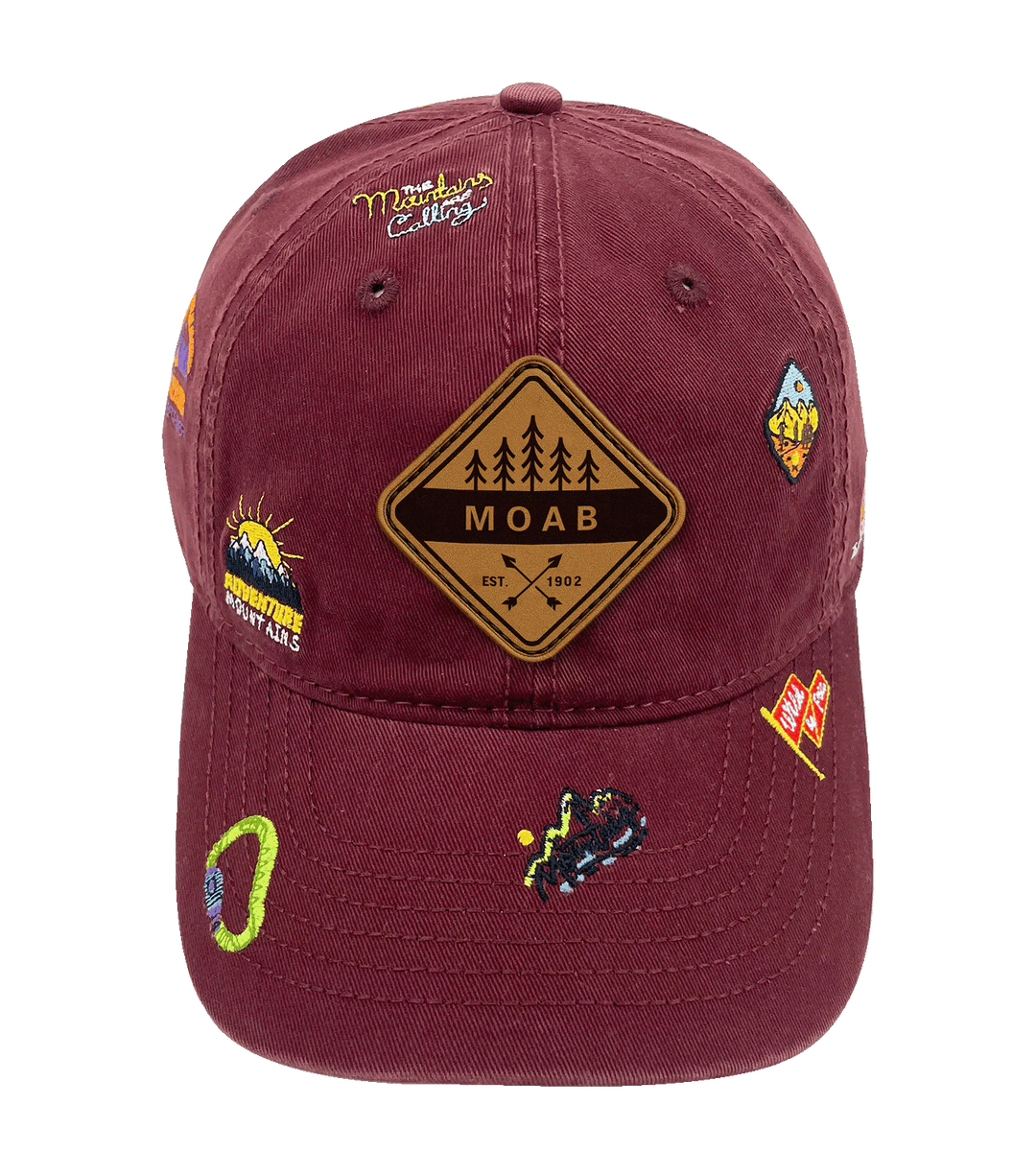 Moab Mountain Climbing Adventure Baseball Cap