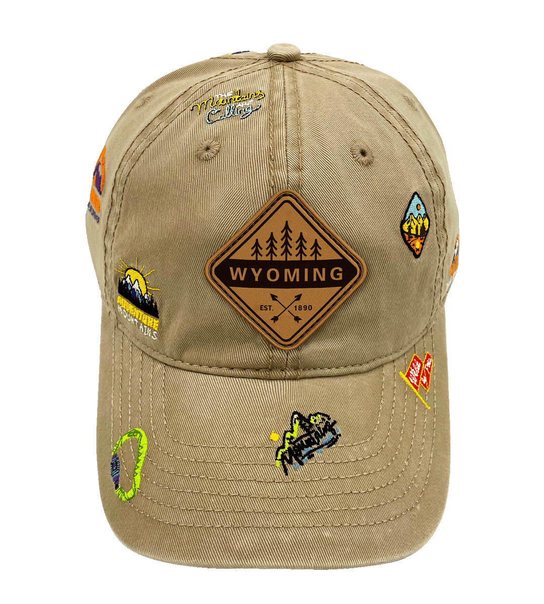 Wyoming Mountain Climbing Adventure Baseball Cap