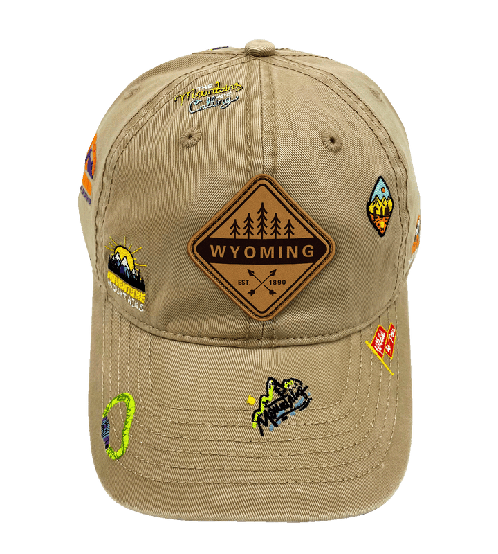 Wyoming Mountain Climbing Adventure Baseball Cap