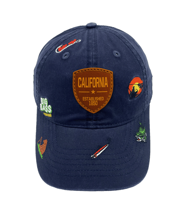 California Big Bass Fishing Baseball Cap