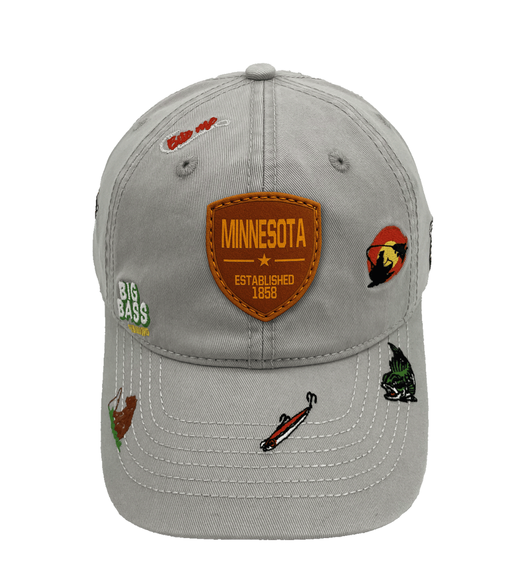 Minnesota Big Bass Fishing Baseball Cap