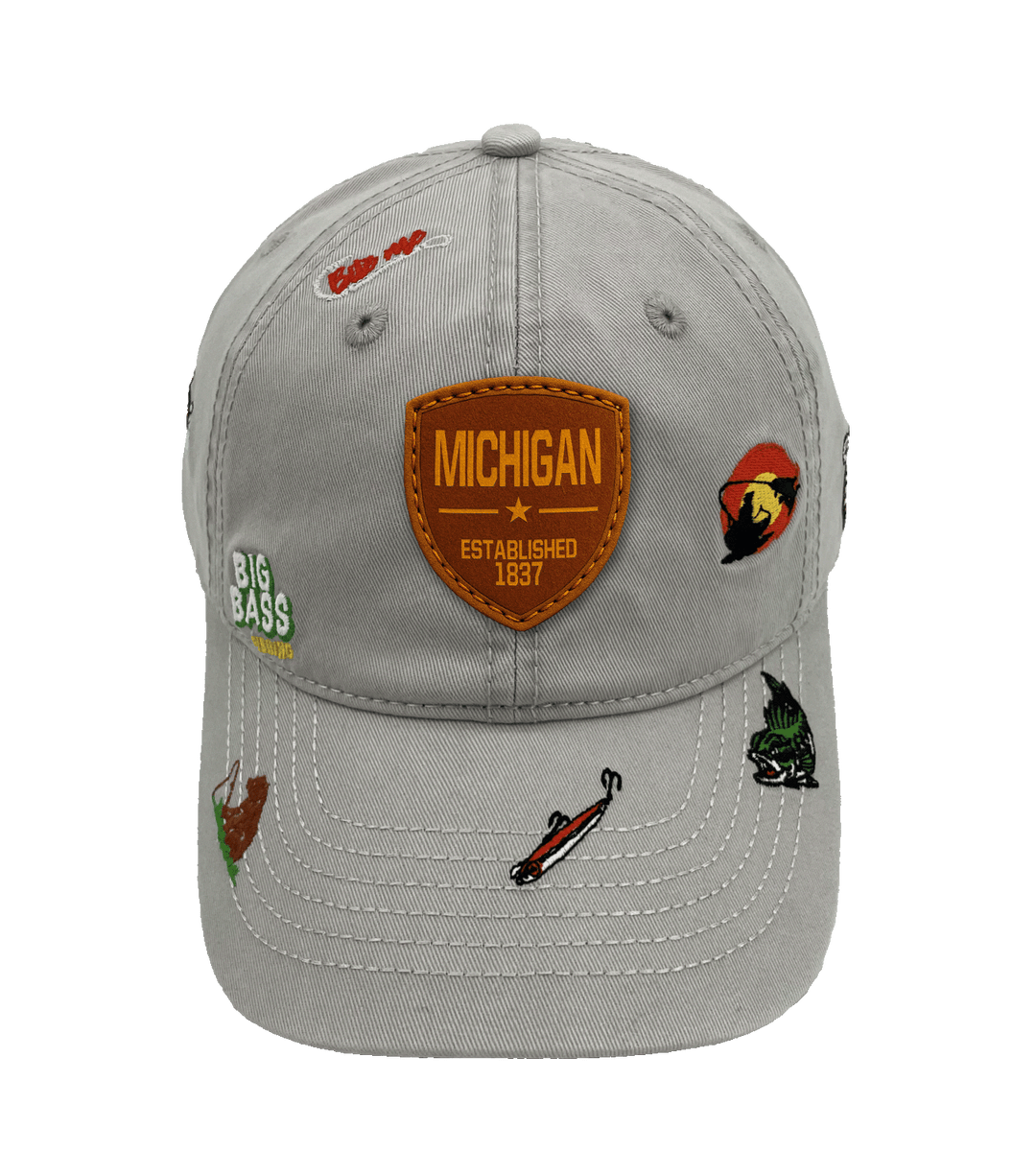 Michigan Big Bass Fishing Baseball Cap