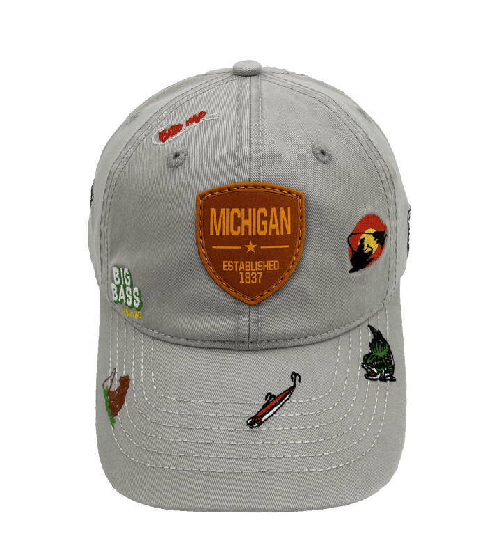 Michigan Big Bass Fishing Baseball Cap