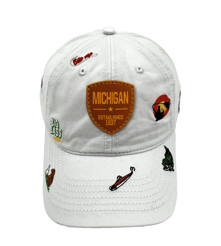 Michigan Big Bass Fishing Baseball Cap