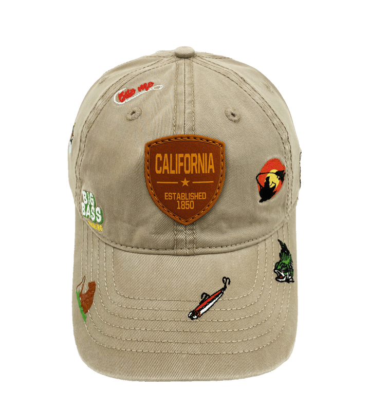 California Big Bass Fishing Baseball Cap