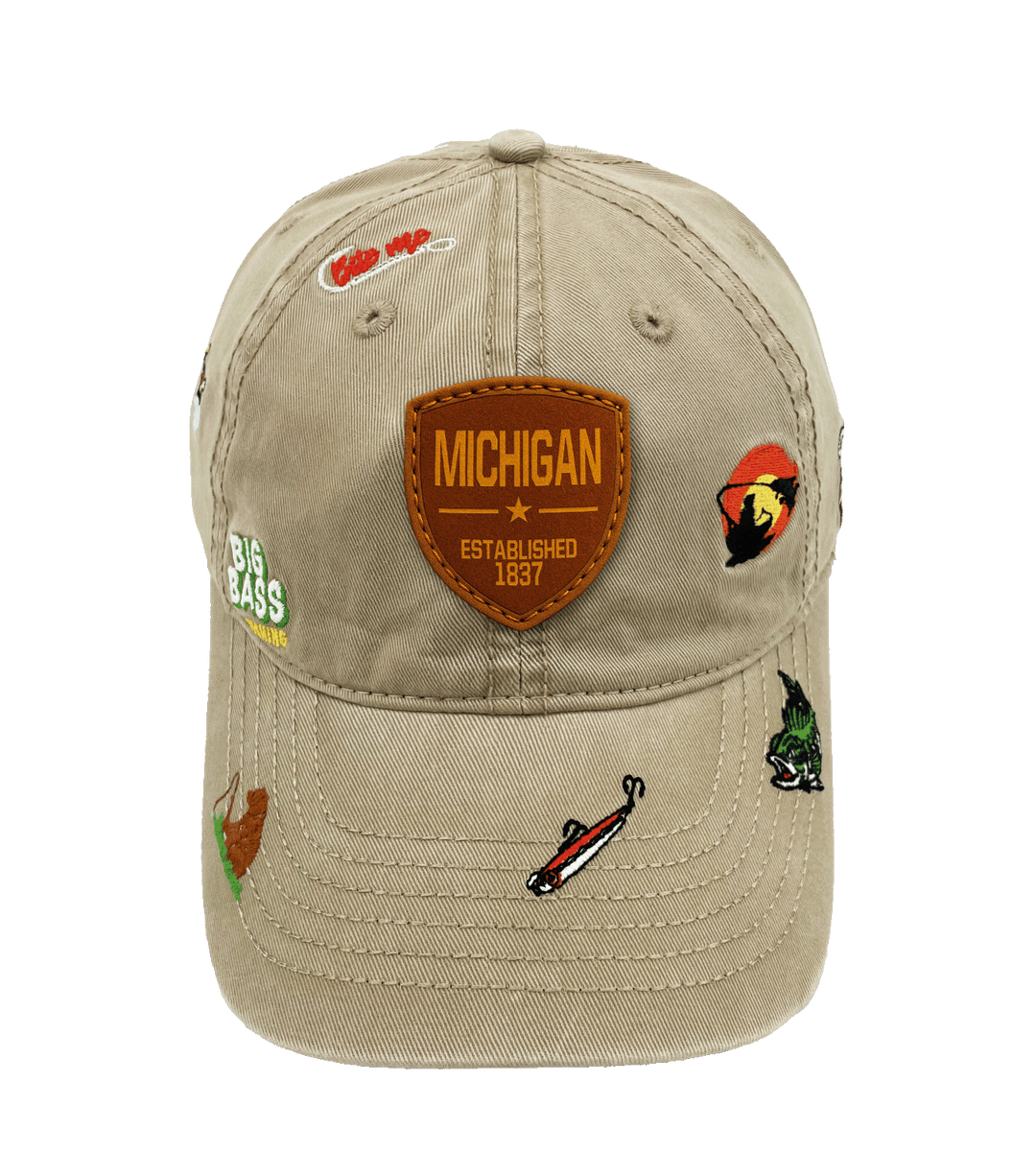Michigan Big Bass Fishing Baseball Cap