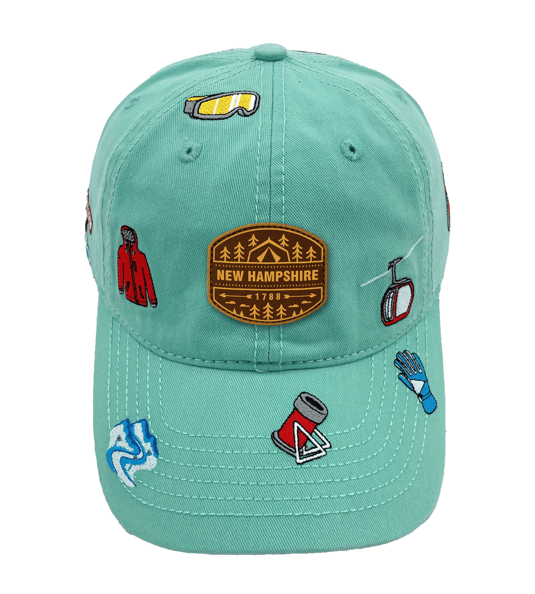 New Hampshire Skiing Adventure Baseball Cap
