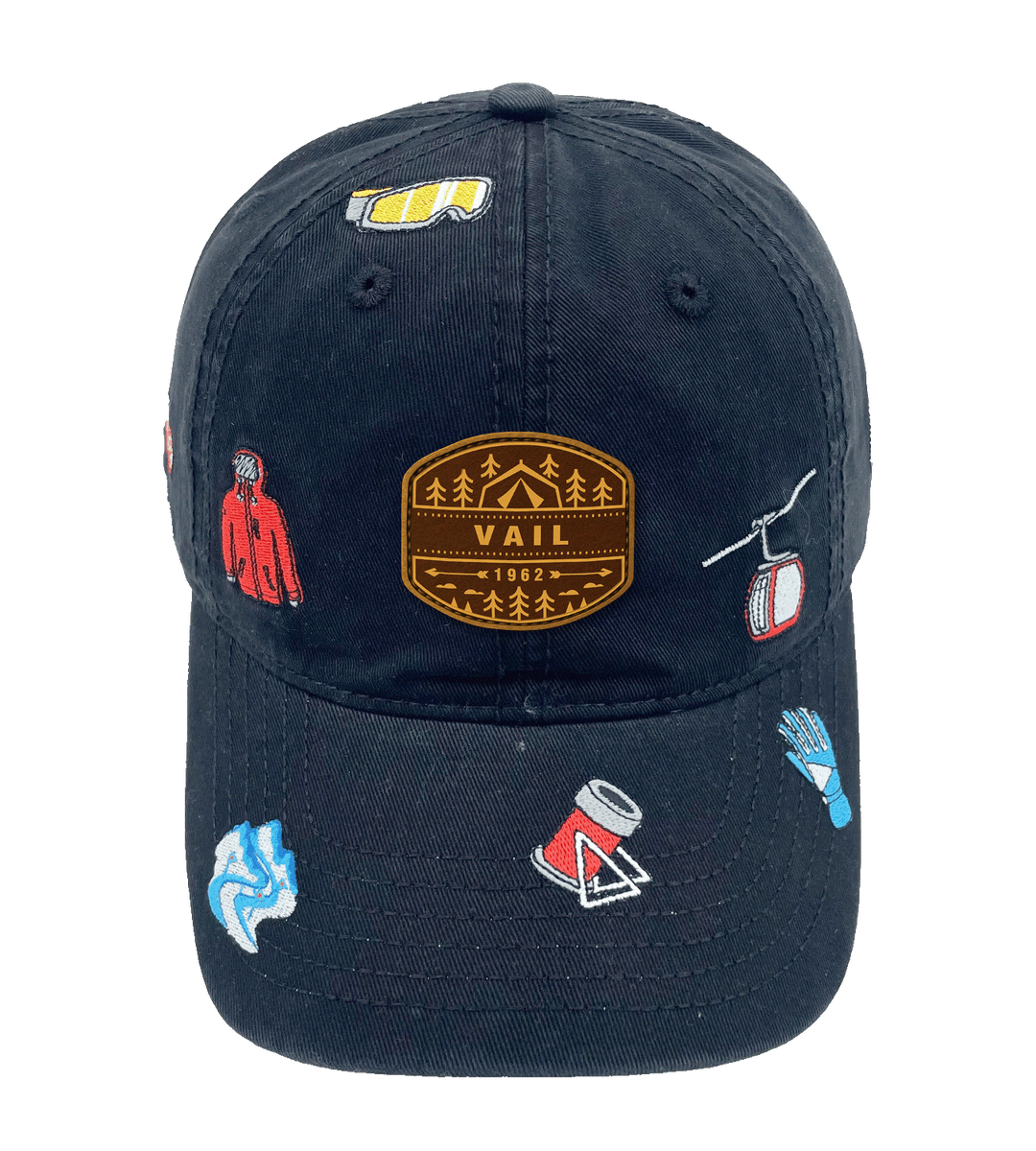 Vail Skiing Adventure Baseball Cap