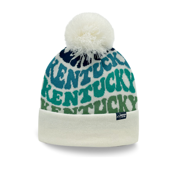 KENTUCKY Colorful Pom Pom Beanie - Warm Knitted Winter Hat