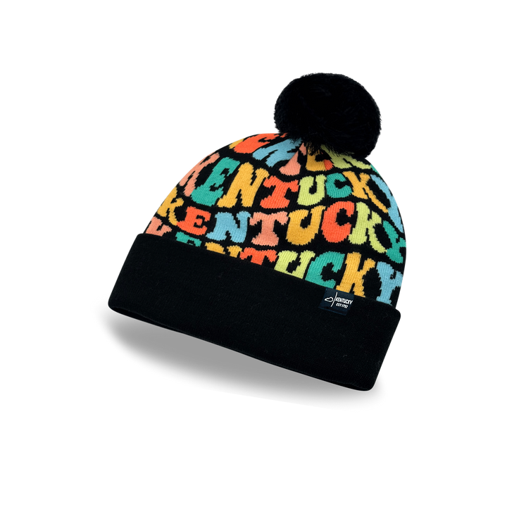 KENTUCKY Colorful Pom Pom Beanie - Warm Knitted Winter Hat