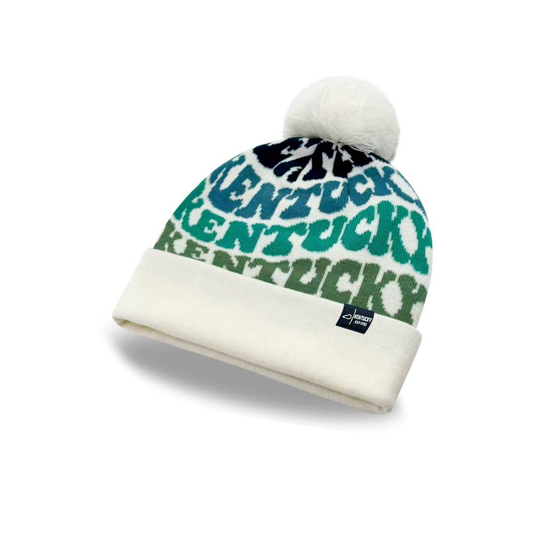KENTUCKY Colorful Pom Pom Beanie - Warm Knitted Winter Hat