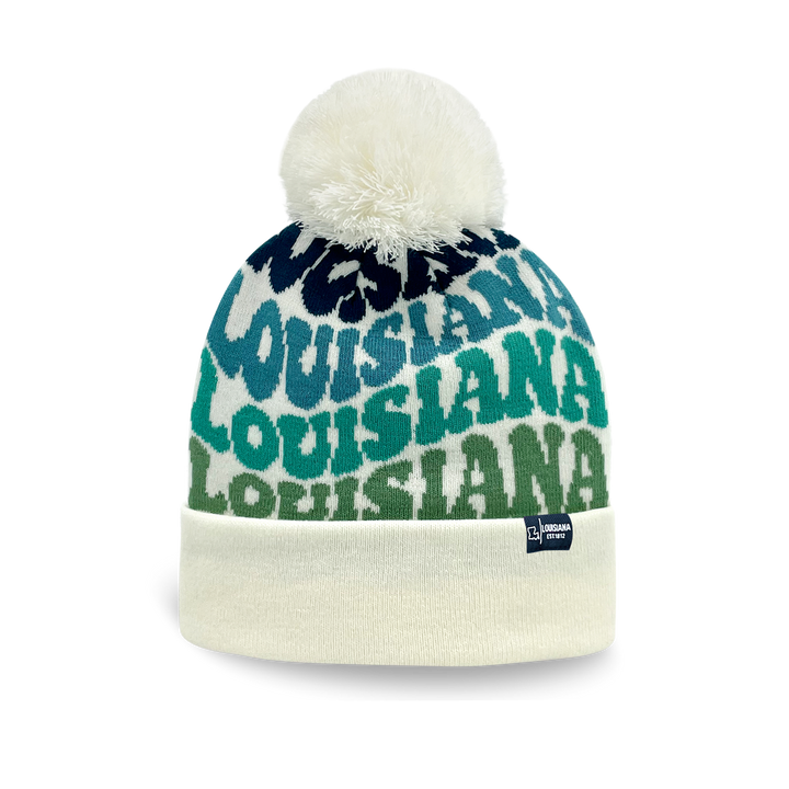 LOUISIANA Colorful Pom Pom Beanie - Warm Knitted Winter Hat