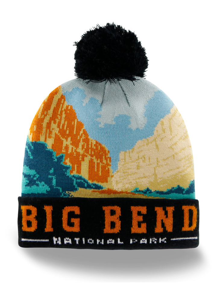 Big Bend National Park Beanie Hat Winter Knit Pom Cap Canyon Outdoor Hiking Souvenir