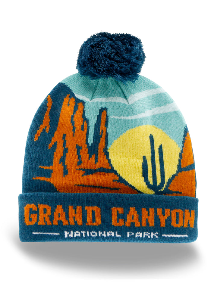 Grand Canyon National Park Beanie Hat with Pom Pom Winter Knit Cap Outdoor Hiking Hat