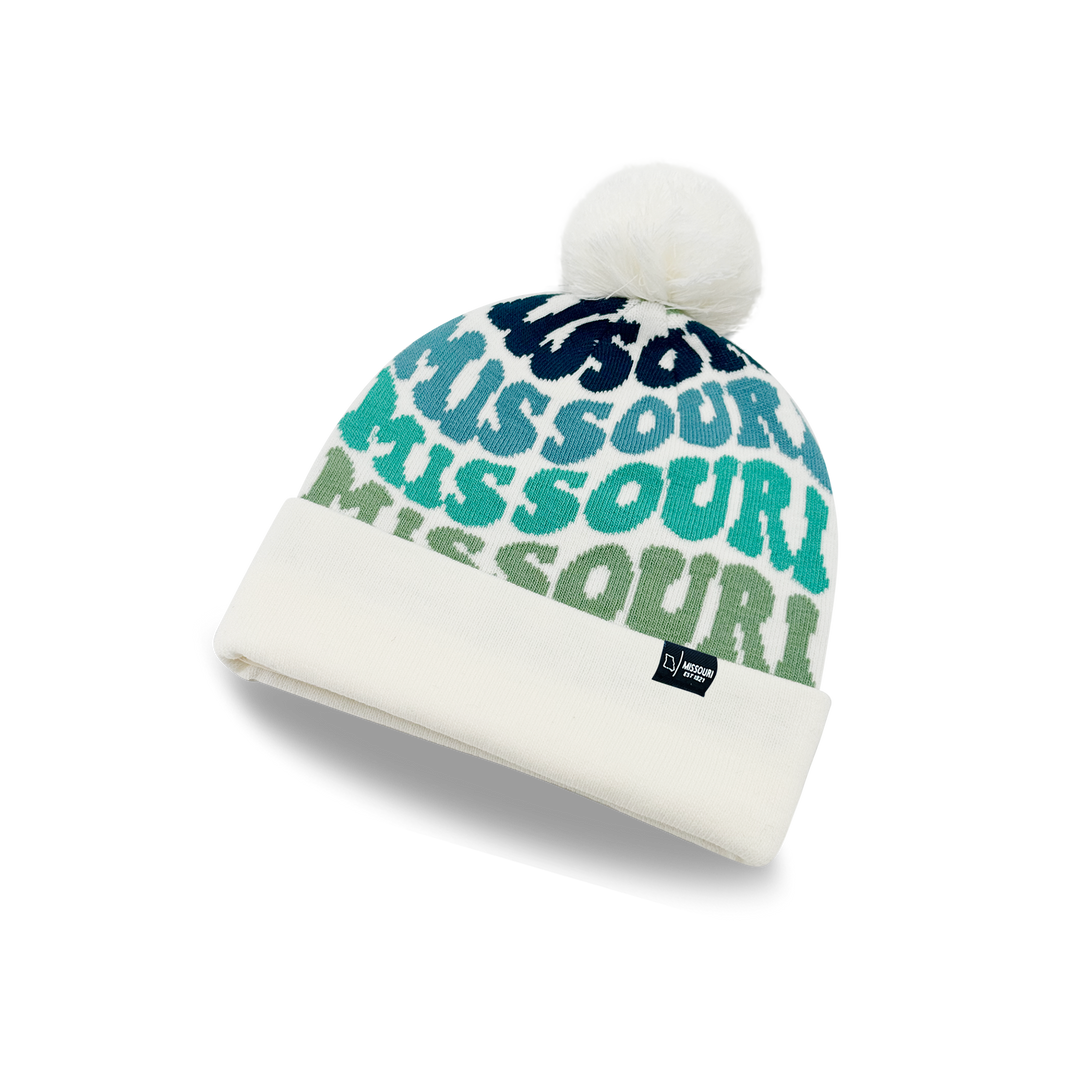 MISSOURI Colorful Pom Pom Beanie - Warm Knitted Winter Hat