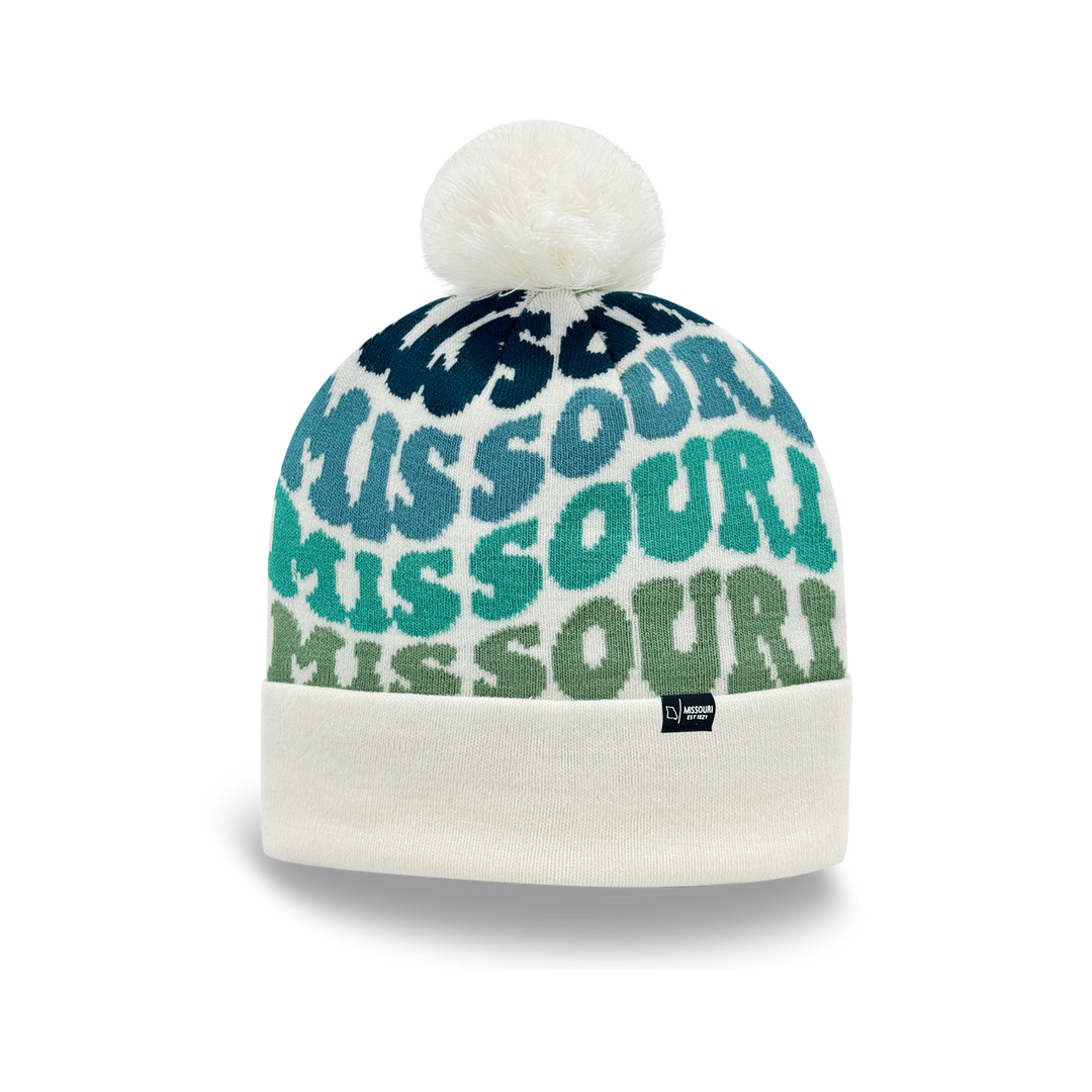 MISSOURI Colorful Pom Pom Beanie - Warm Knitted Winter Hat