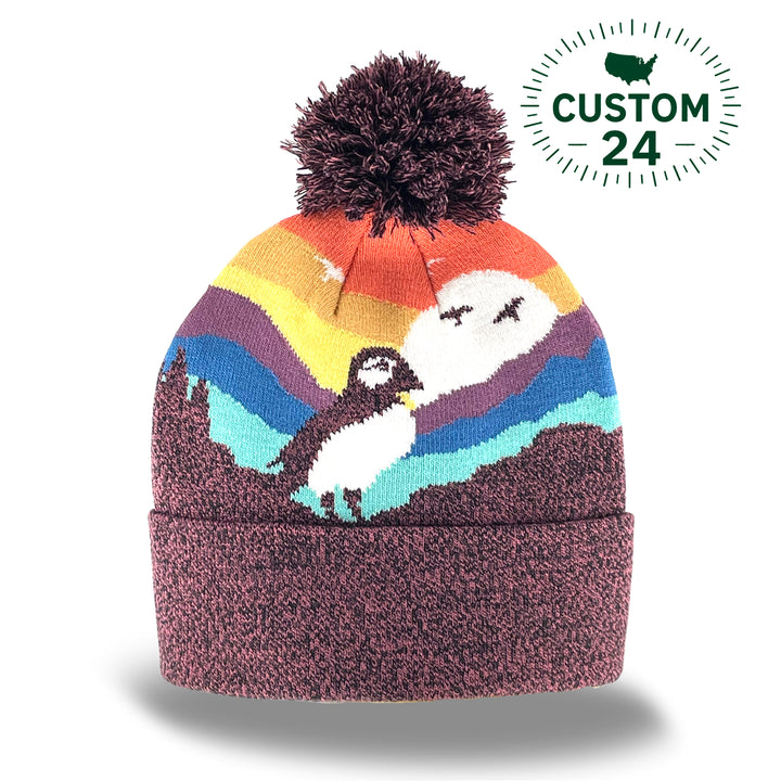 Atlantic Puffin Kids Beanie Hat – Cute Winter Knit Hat for Children