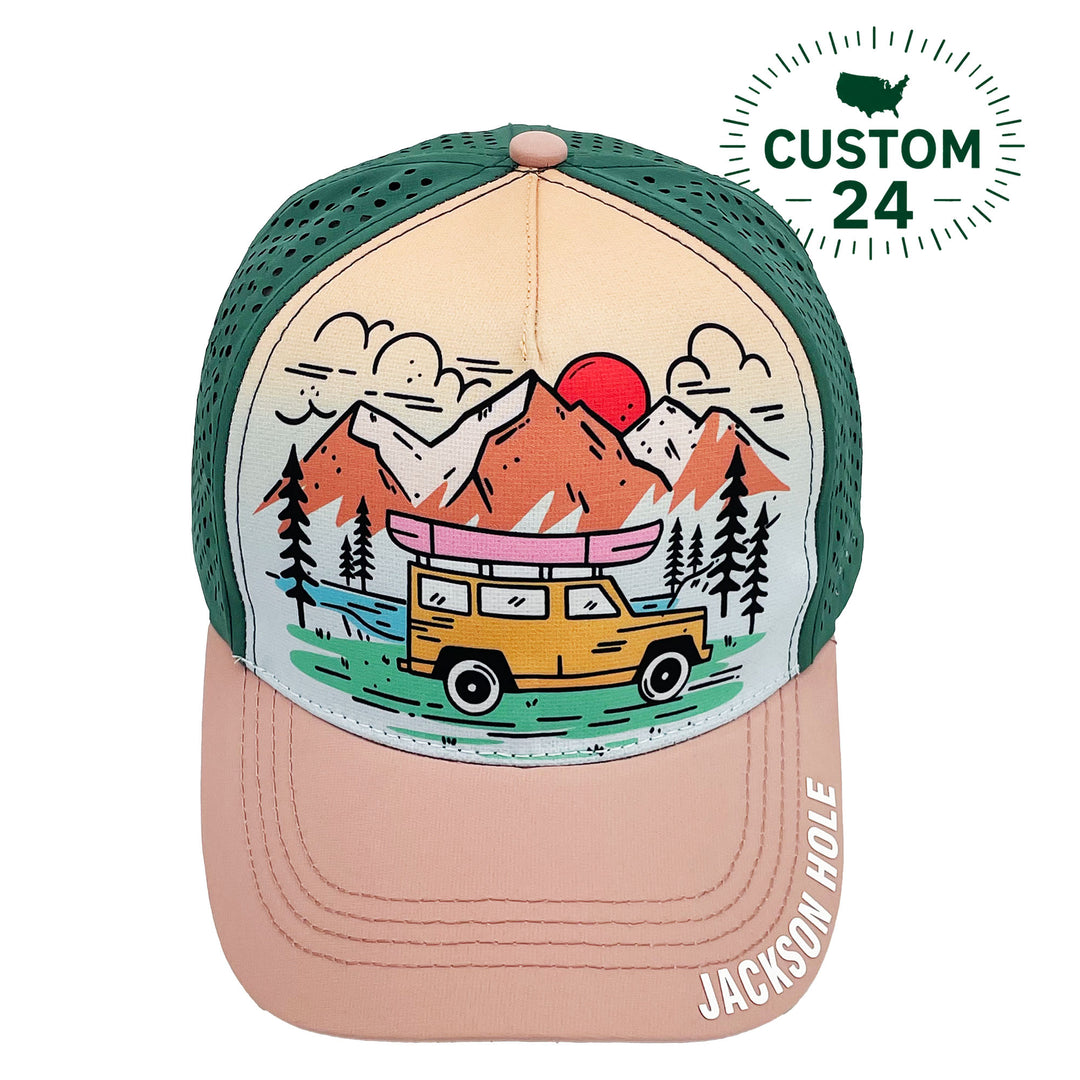Jackson Hole Outdoor Adventure Baseball Cap – Custom Mountain Camping Travel Hat