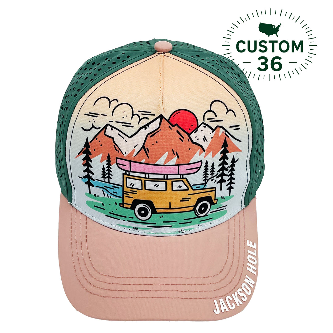 Jackson Hole Outdoor Adventure Baseball Cap – Custom Mountain Camping Travel Hat