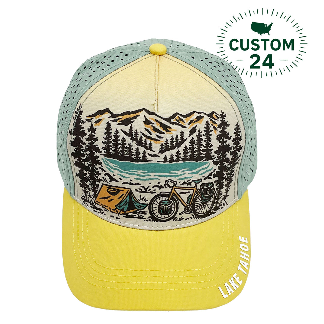 Lake Tahoe Outdoor Camping Baseball Cap – Custom Mountain Lake Adventure Travel Hat