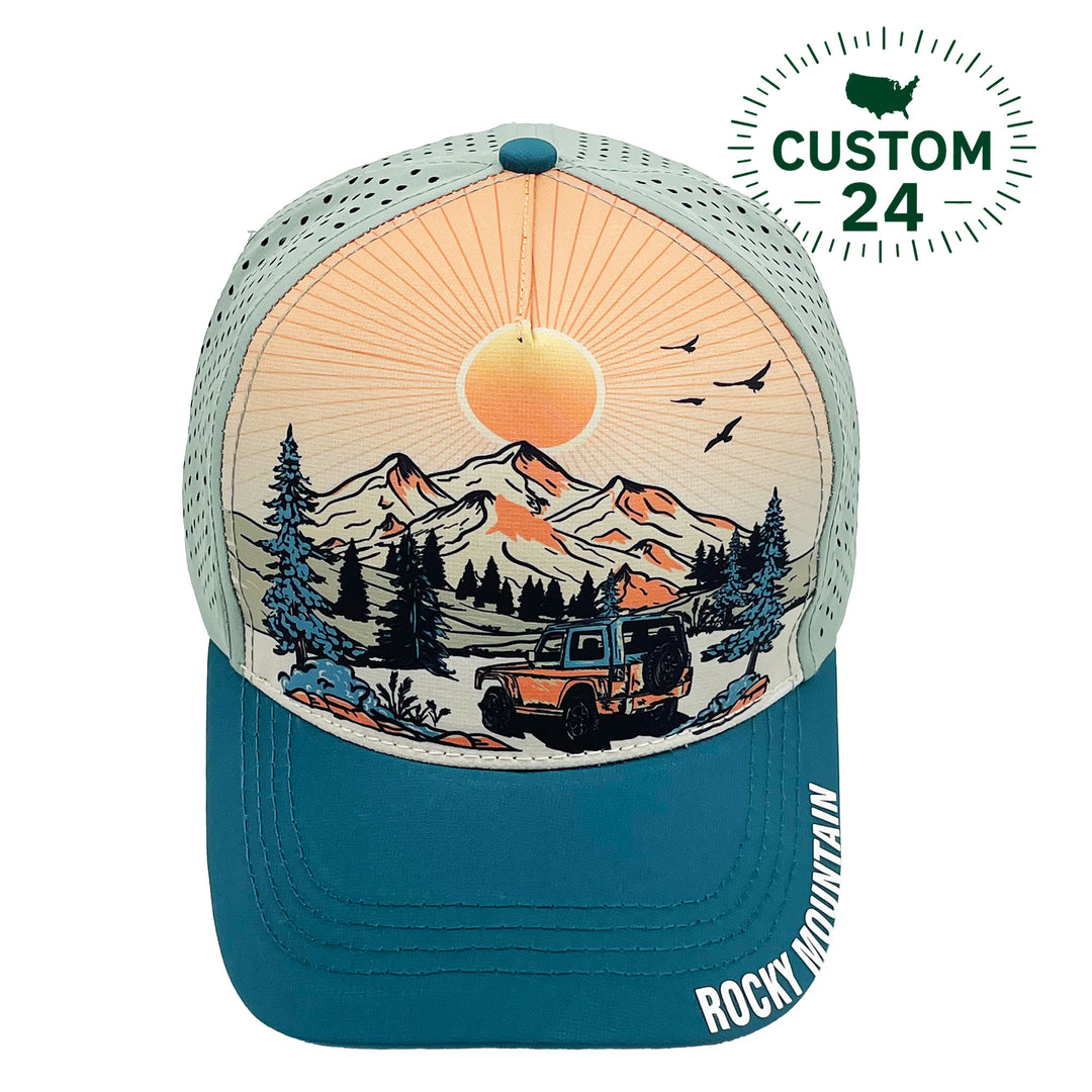 Rocky Mountain Off-Road Adventure Baseball Cap – Custom Mountain Outdoor Travel Hat