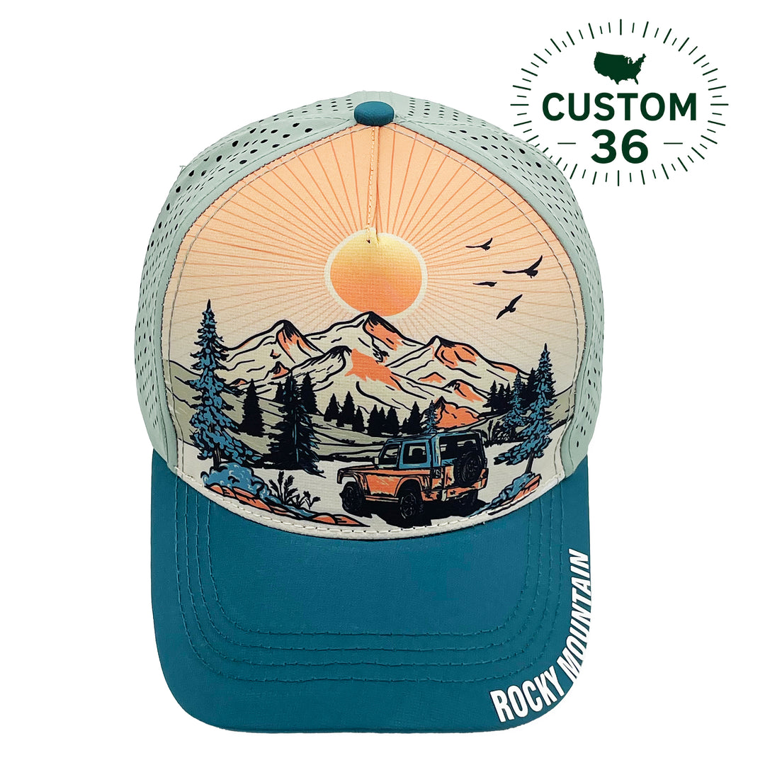 Rocky Mountain Off-Road Adventure Baseball Cap – Custom Mountain Outdoor Travel Hat
