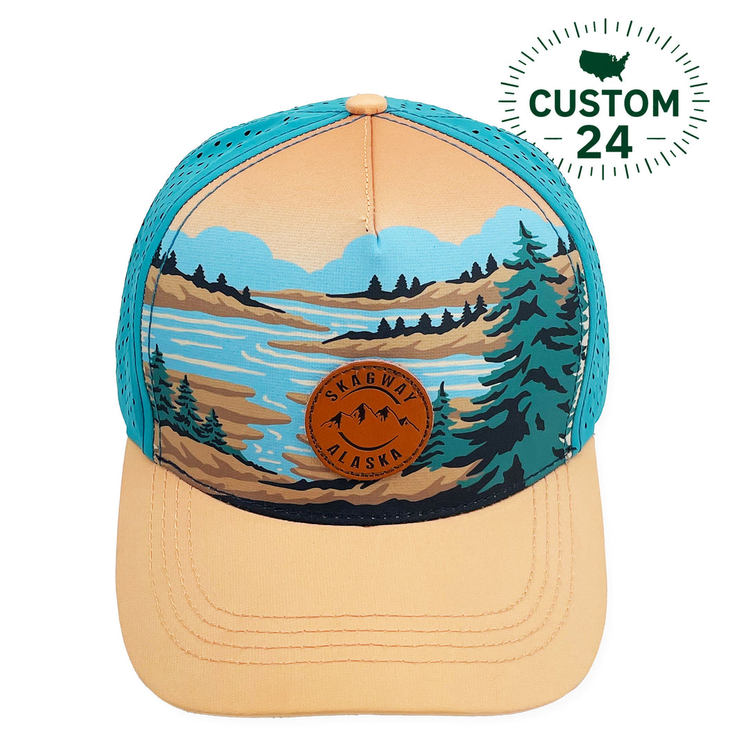 Skagway Alaska Scenic Lake Baseball Cap – Custom Outdoor Travel Souvenir Hat