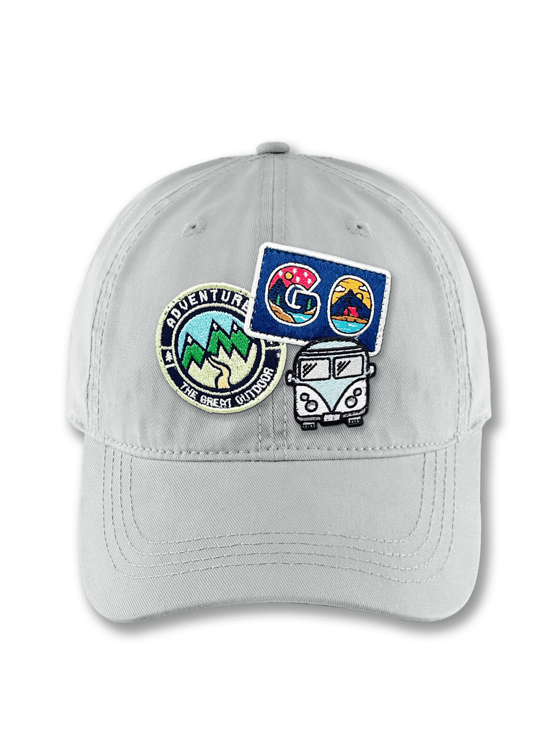 Adventure Road Trip Embroidered Patch Baseball Cap – Camper Van Mountain Travel Dad Hat Gift for Explorers
