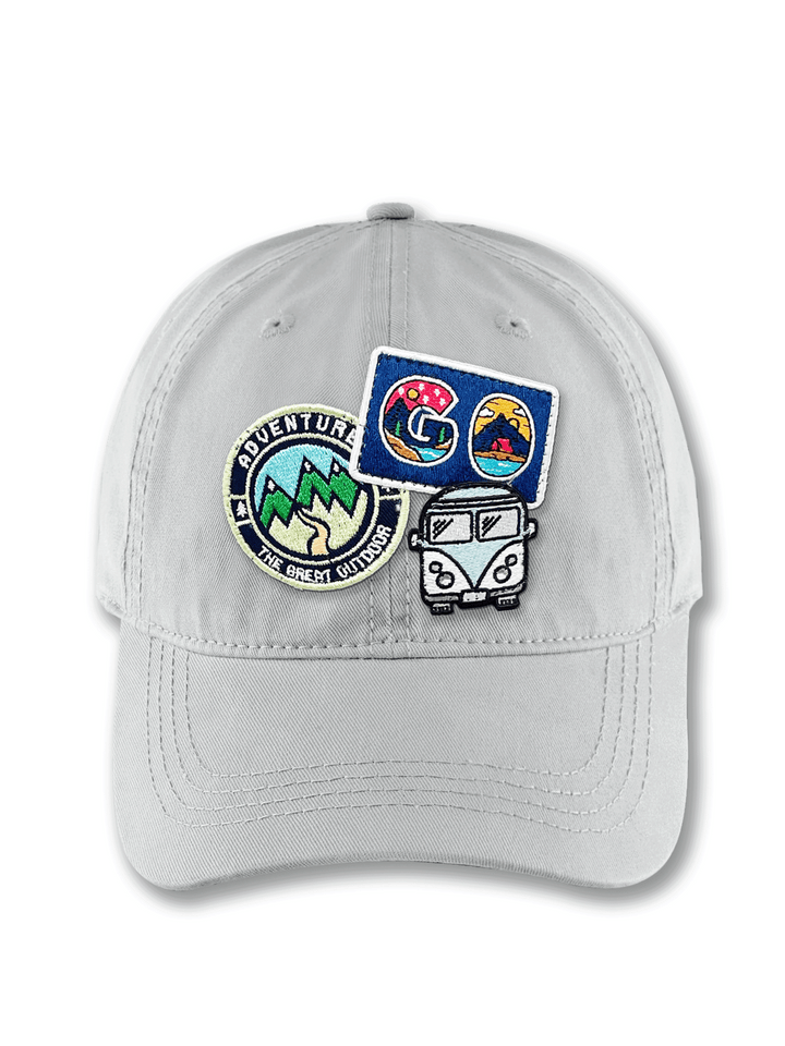Adventure Road Trip Embroidered Patch Baseball Cap – Camper Van Mountain Travel Dad Hat Gift for Explorers