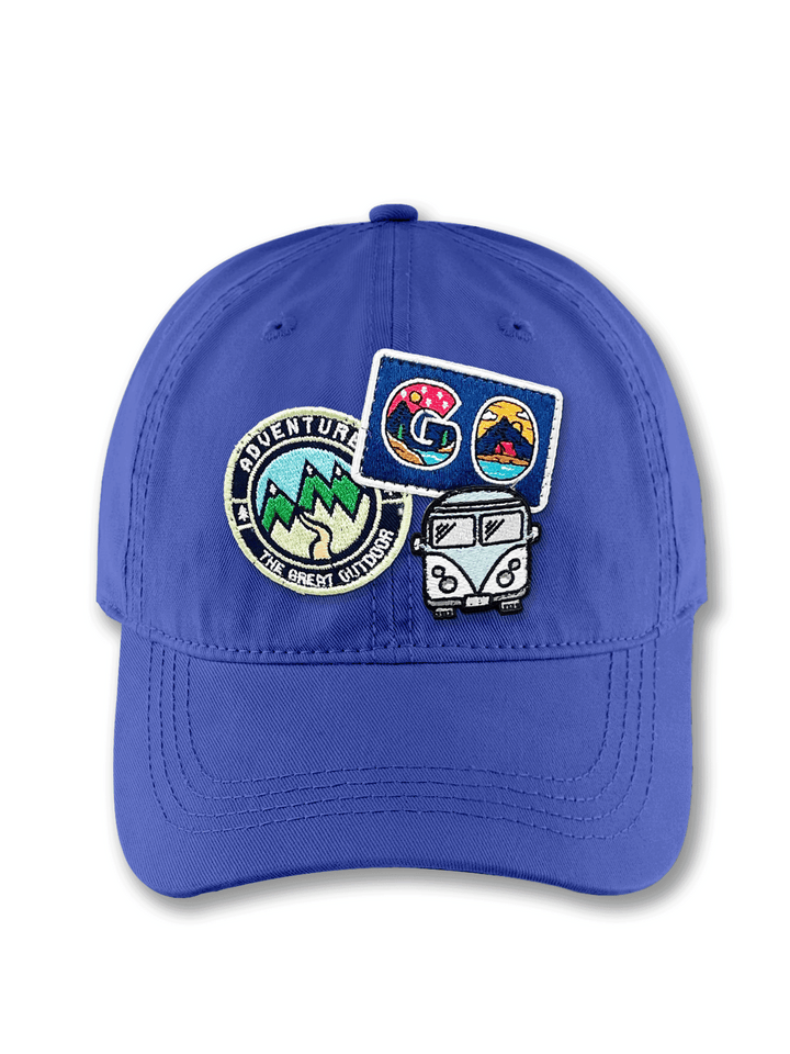 Adventure Road Trip Embroidered Patch Baseball Cap – Camper Van Mountain Travel Dad Hat Gift for Explorers