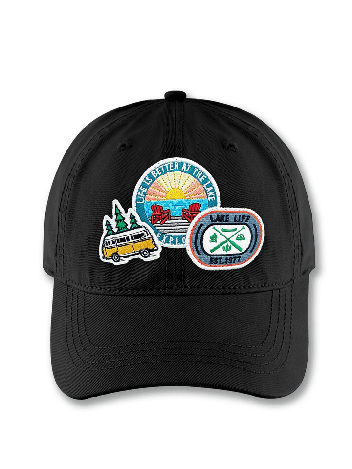 Life Is Better at The Lake Embroidered Patch Baseball Cap – Lake Life Outdoor Dad Hat Gift for Travelers