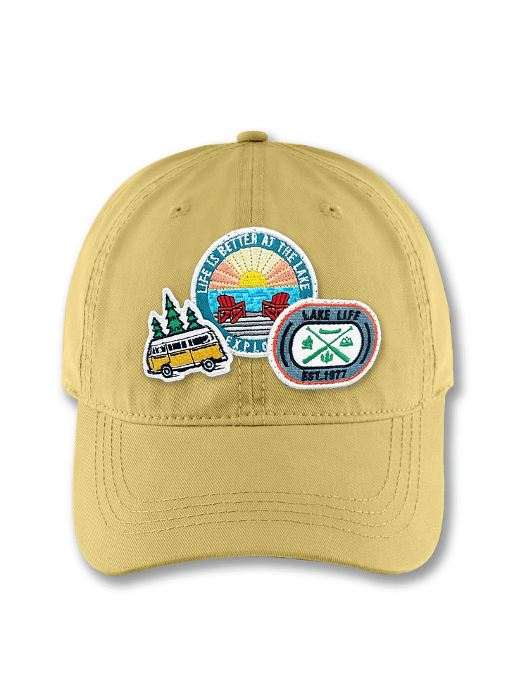 Life Is Better at The Lake Embroidered Patch Baseball Cap – Lake Life Outdoor Dad Hat Gift for Travelers