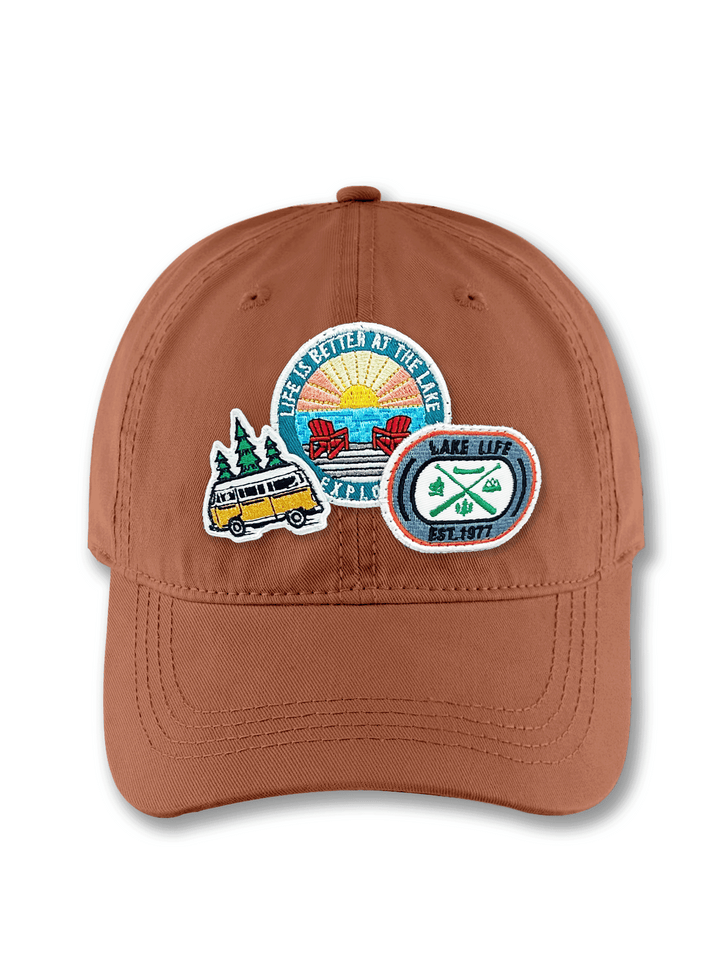 Life Is Better at The Lake Embroidered Patch Baseball Cap – Lake Life Outdoor Dad Hat Gift for Travelers