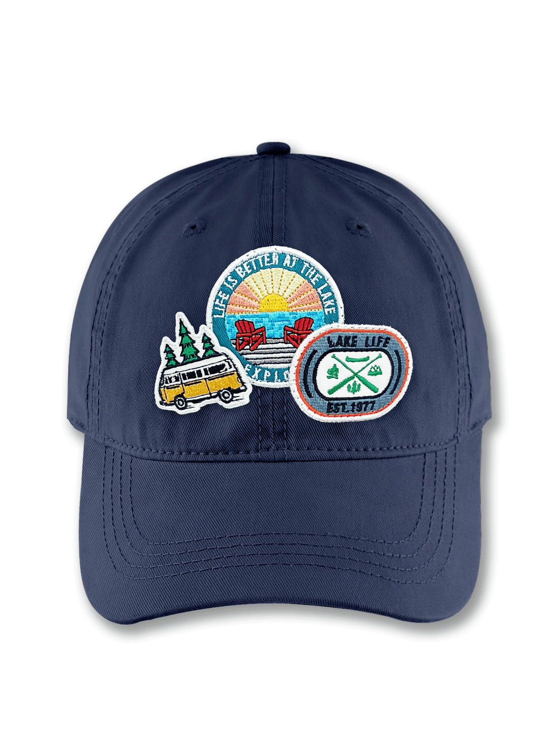Life Is Better at The Lake Embroidered Patch Baseball Cap – Lake Life Outdoor Dad Hat Gift for Travelers