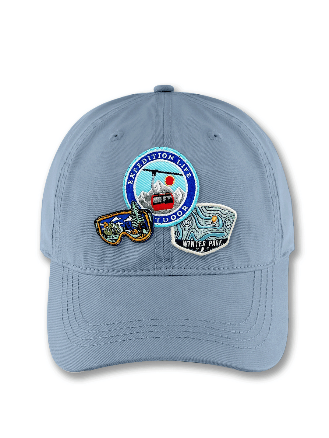 Winter Park Expedition Embroidered Patch Baseball Cap – Ski Lift Mountain Adventure Dad Hat Gift for Travelers