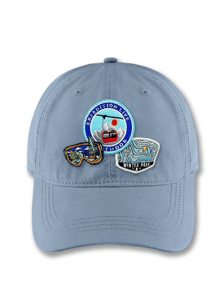 Winter Park Expedition Embroidered Patch Baseball Cap – Ski Lift Mountain Adventure Dad Hat Gift for Travelers