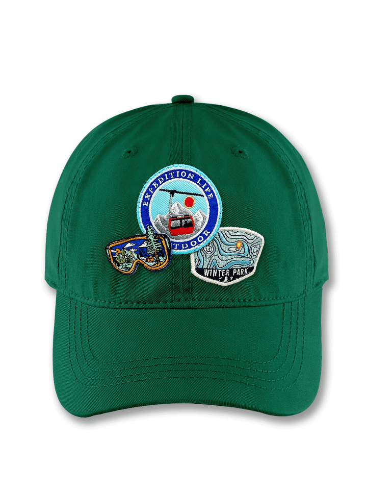 Winter Park Expedition Embroidered Patch Baseball Cap – Ski Lift Mountain Adventure Dad Hat Gift for Travelers