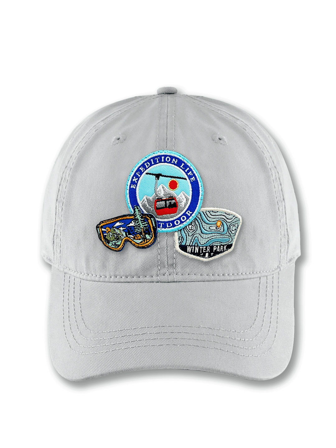 Winter Park Expedition Embroidered Patch Baseball Cap – Ski Lift Mountain Adventure Dad Hat Gift for Travelers