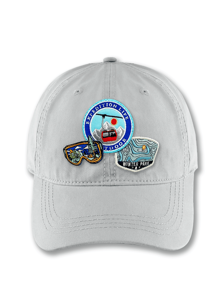 Winter Park Expedition Embroidered Patch Baseball Cap – Ski Lift Mountain Adventure Dad Hat Gift for Travelers
