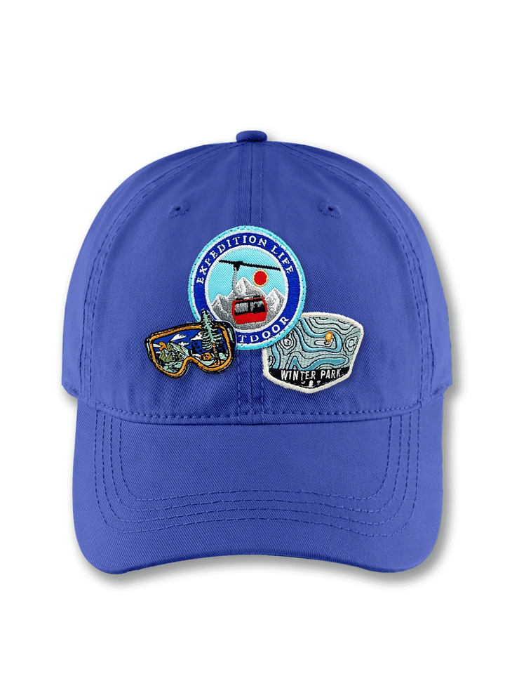 Winter Park Expedition Embroidered Patch Baseball Cap – Ski Lift Mountain Adventure Dad Hat Gift for Travelers