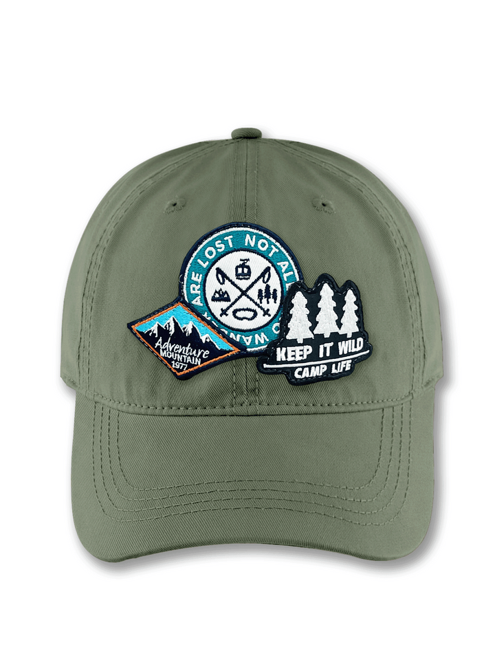 Adventure Mountain Embroidered Patch Baseball Cap – Keep It Wild Camp Life Outdoor Explorer Dad Hat Gift