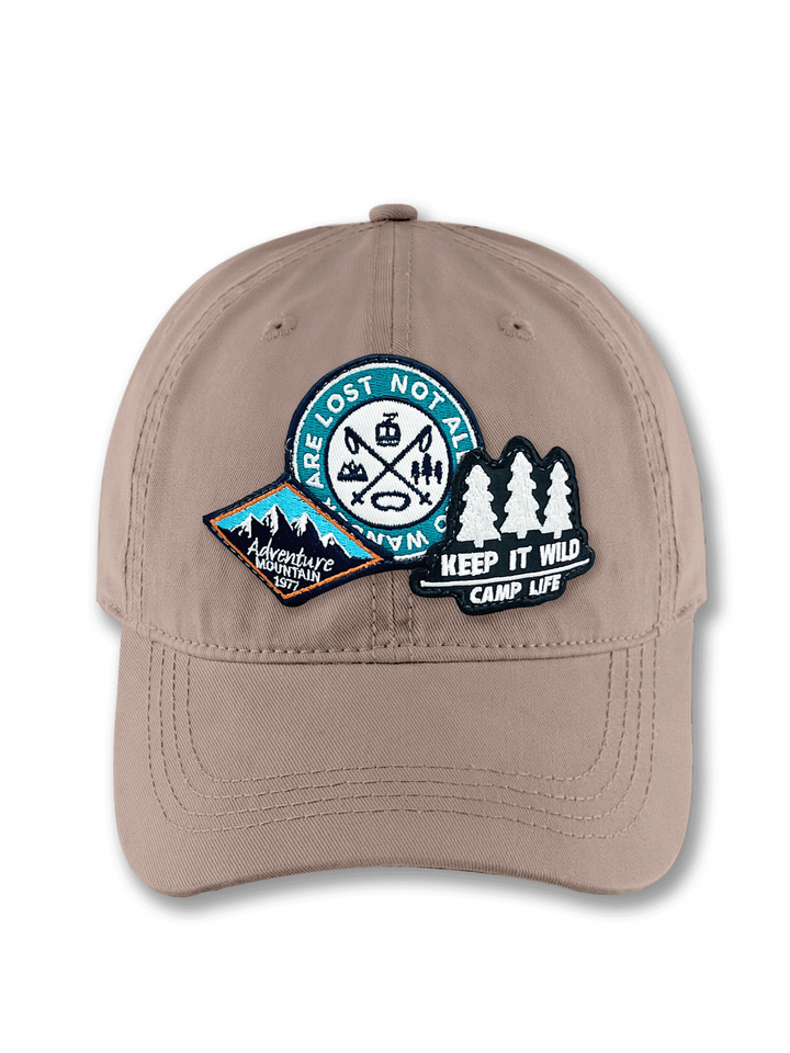 Adventure Mountain Embroidered Patch Baseball Cap – Keep It Wild Camp Life Outdoor Explorer Dad Hat Gift