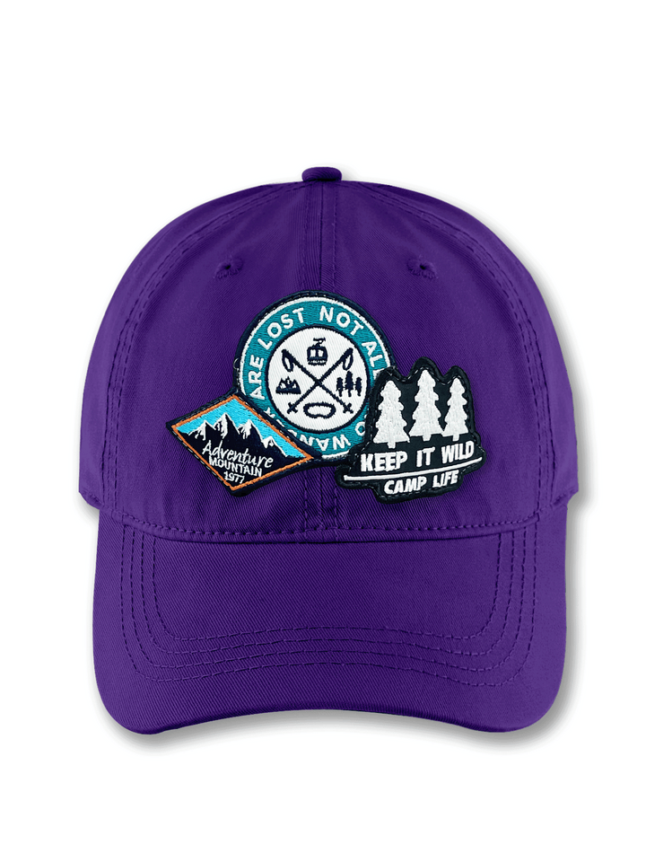 Adventure Mountain Embroidered Patch Baseball Cap – Keep It Wild Camp Life Outdoor Explorer Dad Hat Gift