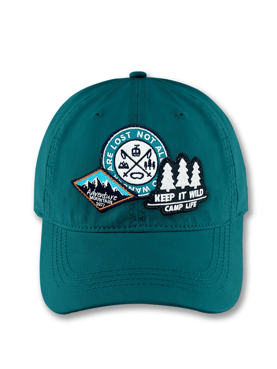 Adventure Mountain Embroidered Patch Baseball Cap – Keep It Wild Camp Life Outdoor Explorer Dad Hat Gift