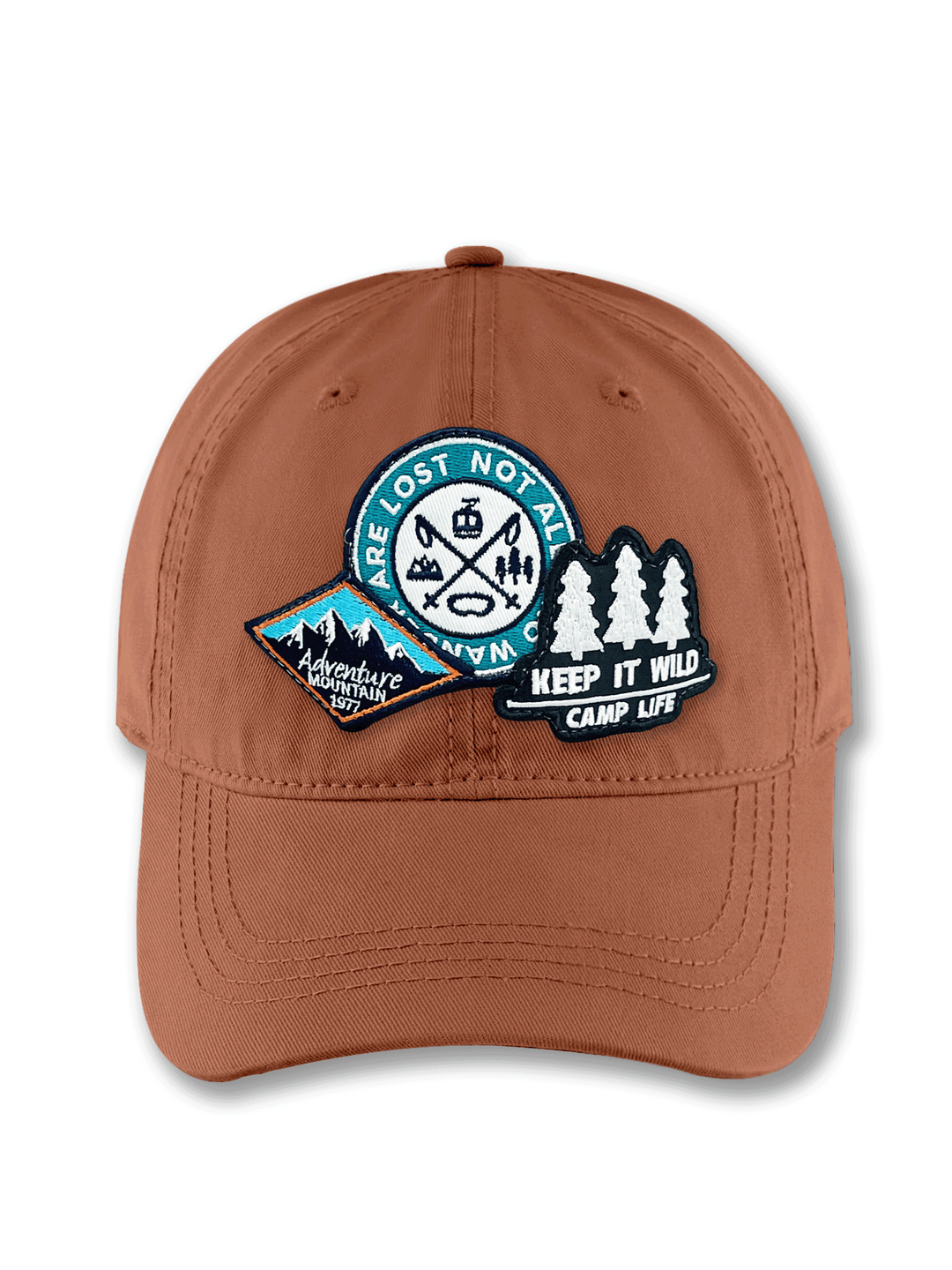 Adventure Mountain Embroidered Patch Baseball Cap – Keep It Wild Camp Life Outdoor Explorer Dad Hat Gift