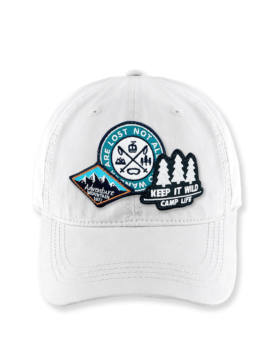 Adventure Mountain Embroidered Patch Baseball Cap – Keep It Wild Camp Life Outdoor Explorer Dad Hat Gift
