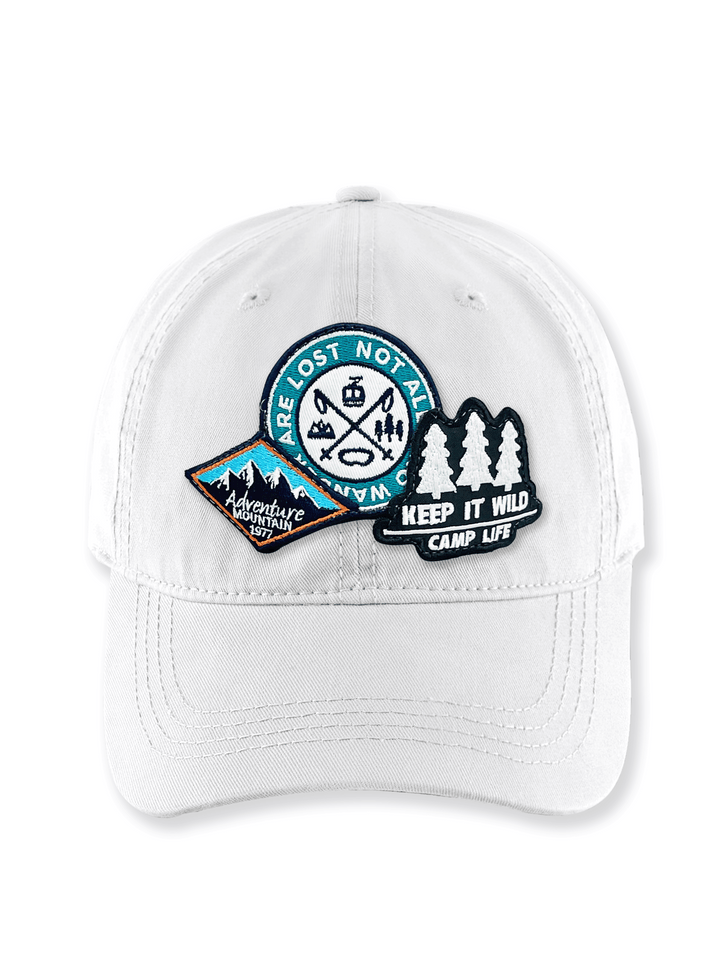 Adventure Mountain Embroidered Patch Baseball Cap – Keep It Wild Camp Life Outdoor Explorer Dad Hat Gift