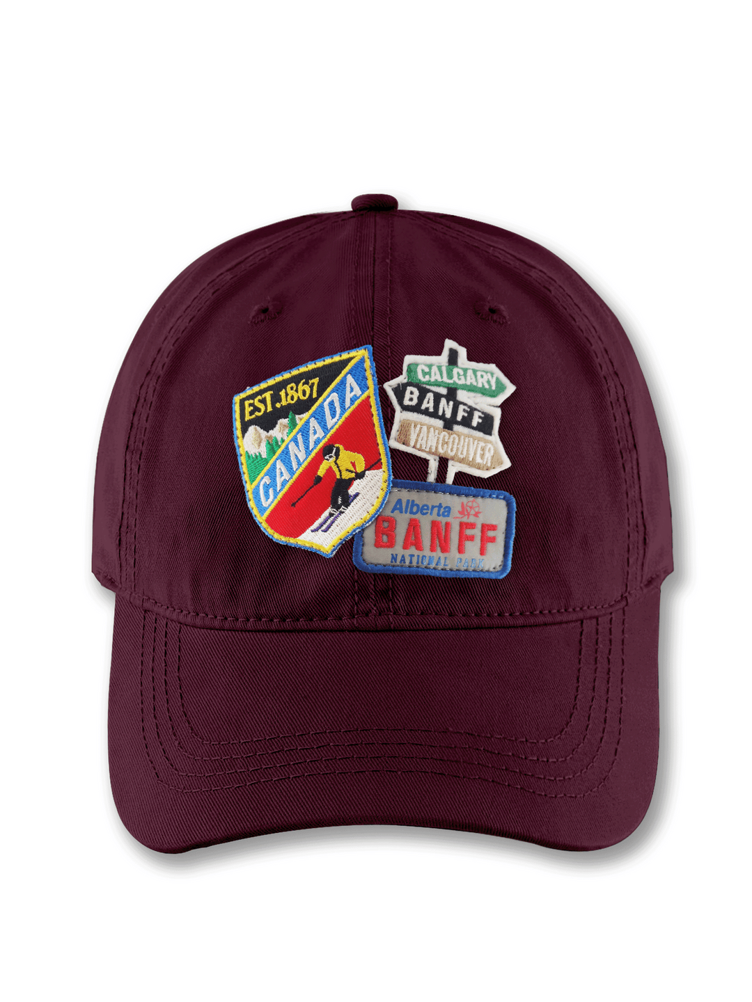 Canada Banff National Park Embroidered Patch Baseball Cap – Calgary Vancouver Adventure Travel Dad Hat Gift
