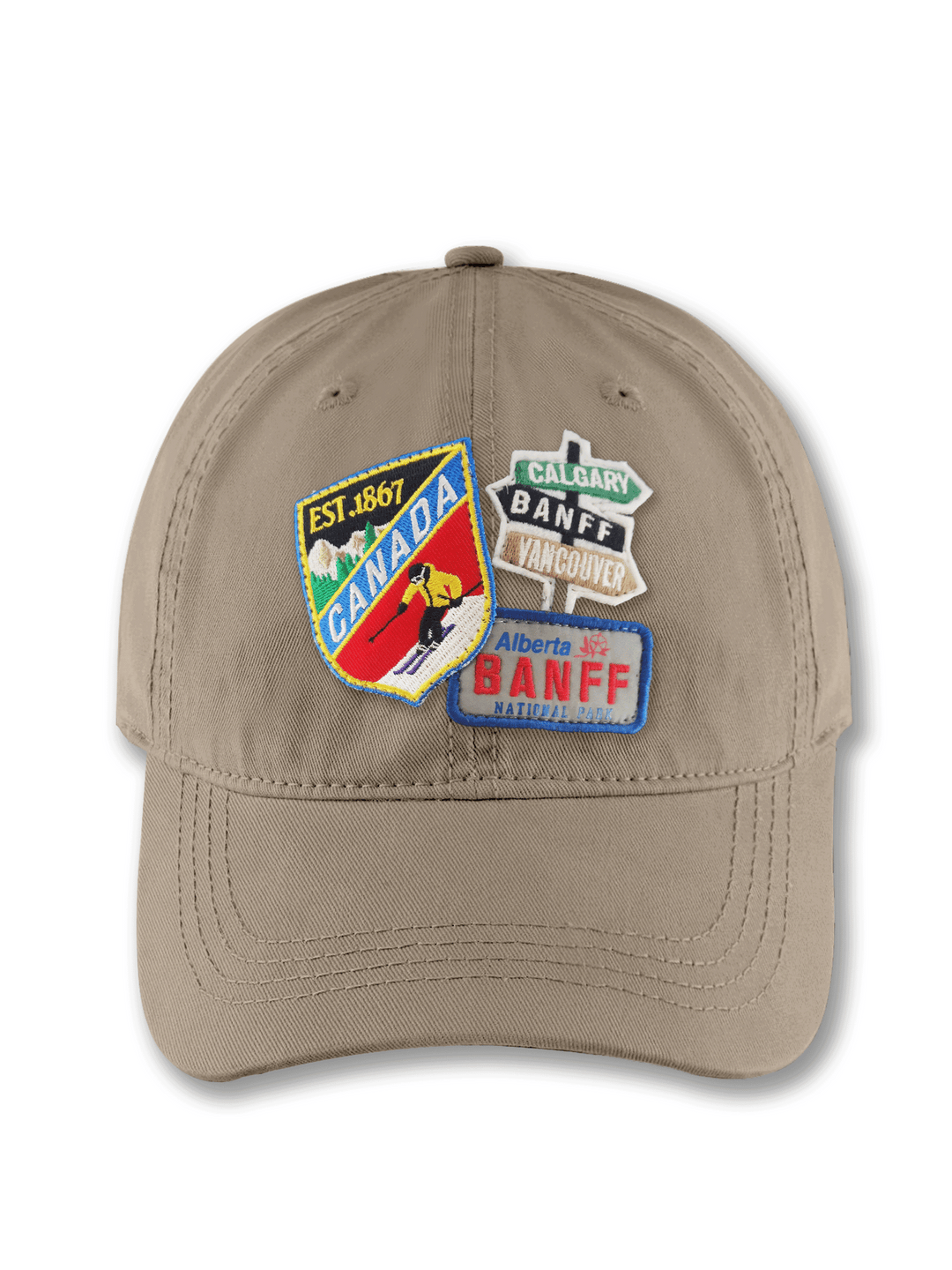Canada Banff National Park Embroidered Patch Baseball Cap – Calgary Vancouver Adventure Travel Dad Hat Gift