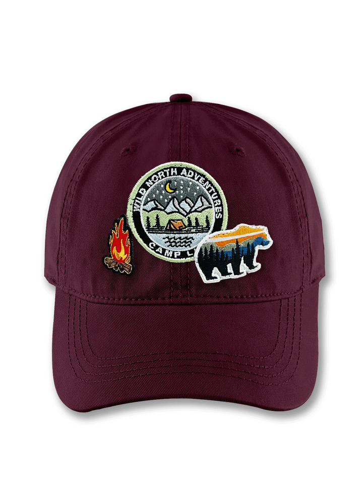 Outdoor Adventure Brown Baseball Cap for Campers and Nature Lovers